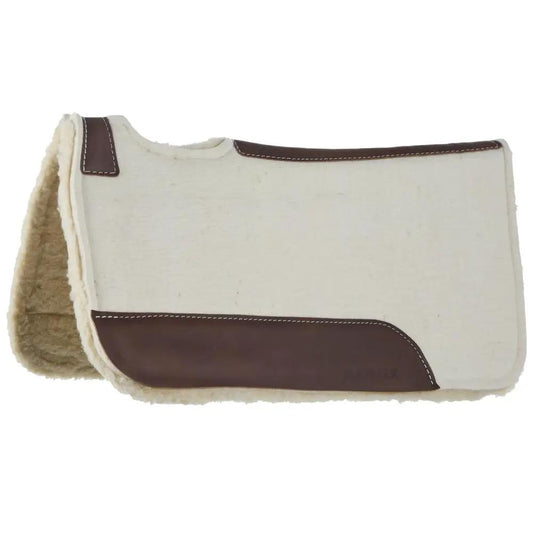 Mayatex Natural Felt Barrel Saddle Pad 28x30 Fleece Bottom by Mayatex