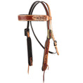 Load image into Gallery viewer, WD Tack Diamond Tooling Ranger Browband Headstall Chestnut Natural Leather With Silver Accented by Mayatex
