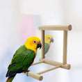 Load image into Gallery viewer, Elegant Premium Natural Solid Wood Bird Stand Featuring Double Sided Mirror Reflection For Parrots by Sell My Stuff

