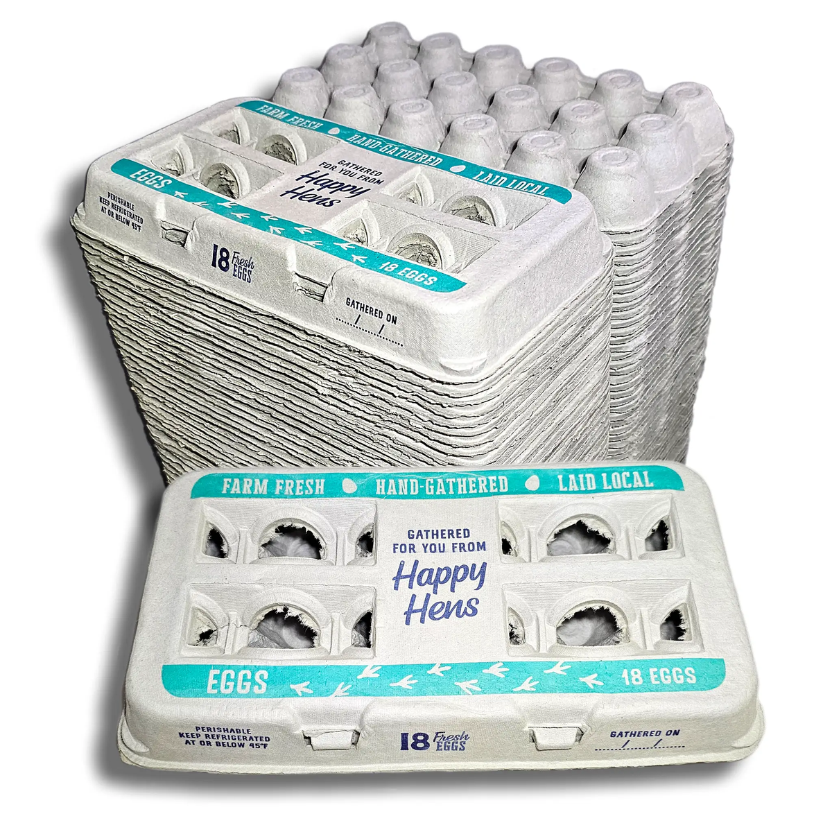 Henlay 18-Pack Egg Cartons for Farm Fresh Eggs – Durable & Reusable Egg Carton, 50 Pack