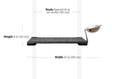 Carica l'immagine nel visualizzatore della galleria, Wall-mounted cat feeding shelf by Catastrophic Creations with dark wood platform and stainless steel bowl
