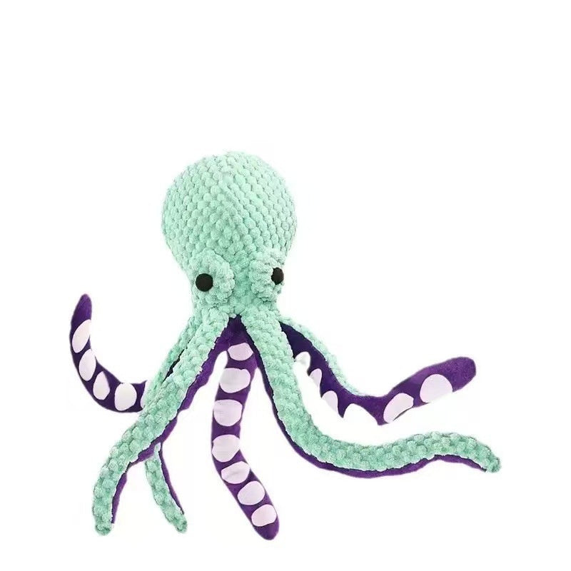 Mint octopus on white background