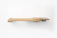 Carica l'immagine nel visualizzatore della galleria, Wall Mounted Cat Feeding Shelf, wooden with two metal bowls
