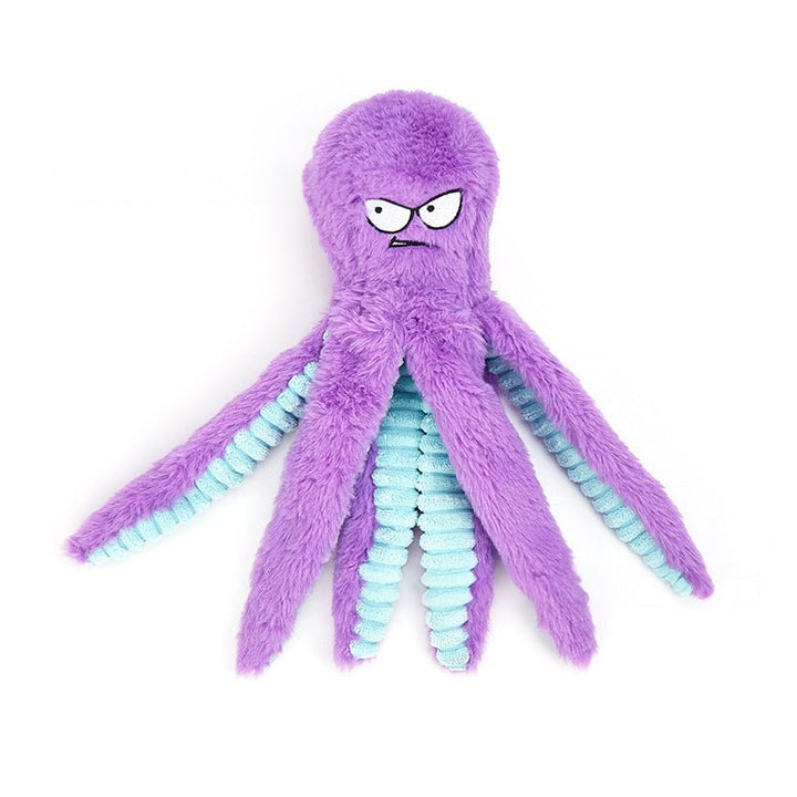 Plush Octopus Squeaky Dog Toy