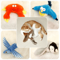 Load image into Gallery viewer, PetPlay Interactive Plush Pet Toy Sound Motion Jumping Fish Flapping Bird 5 Designs by For Animals, With Love
