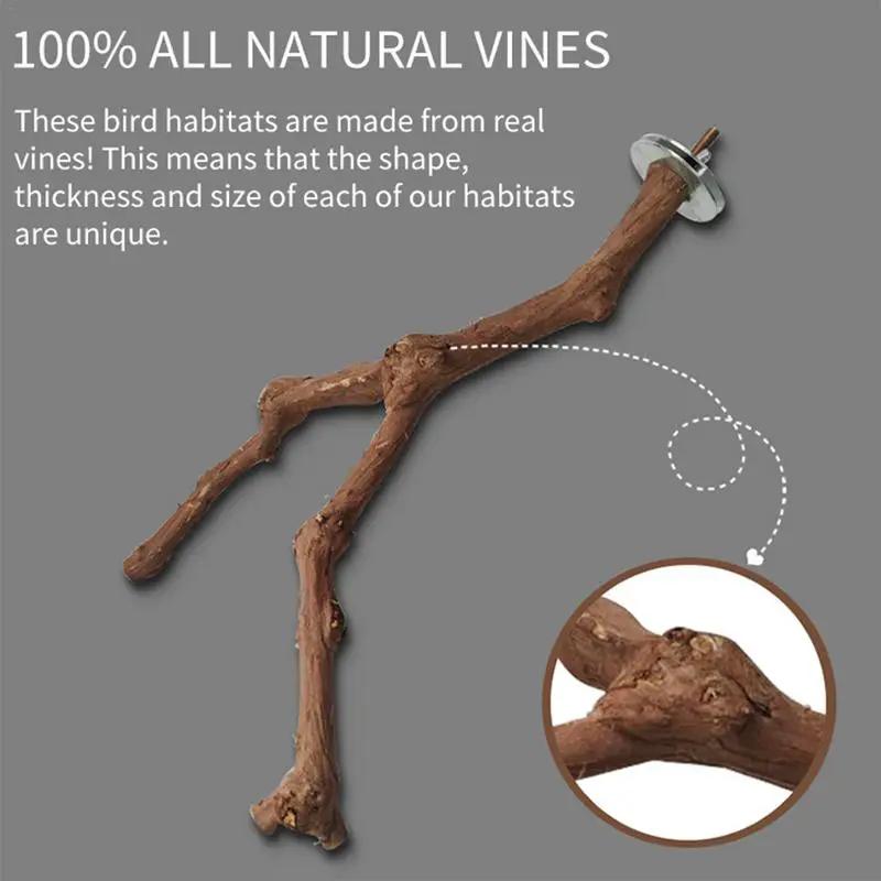 All Natural Vine Bird Perching Stick Wild Grape Wood Climb Grinding Toe Stand For Parrot Pet Cage Habitat by Sell My Stuff