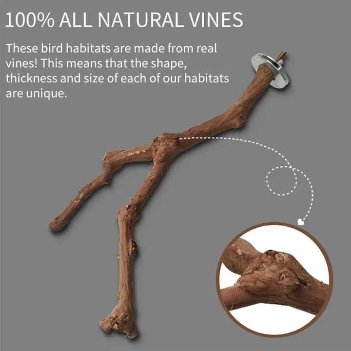 All Natural Vine Bird Perching Stick Wild Grape Wood Climb Grinding Toe Stand For Parrot Pet Cage Habitat by Sell My Stuff