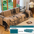 Load image into Gallery viewer, Luxury Pet Cover for Leather Sofa by topspet, beige/black geometric pattern, non-slip, machine washable
