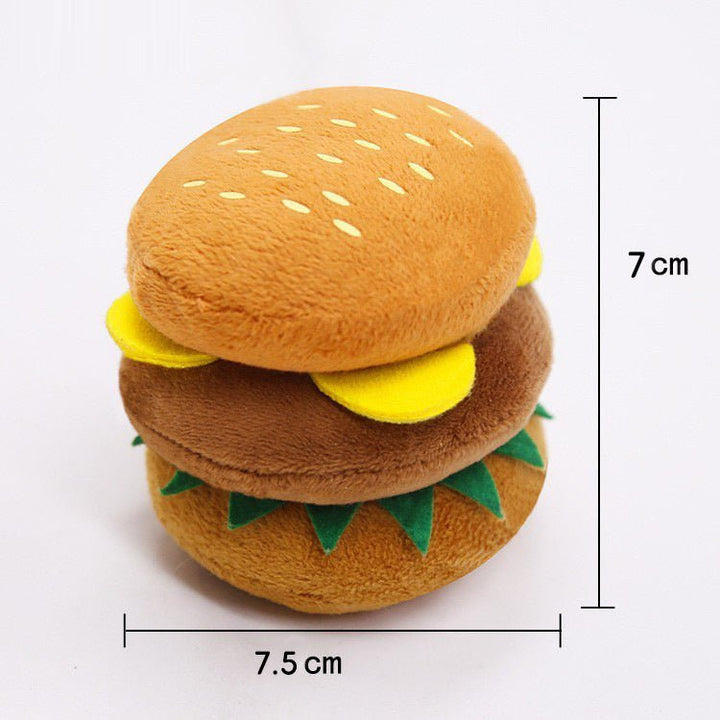 Burger &amp; Fries Plush Squeaky Dog Toy – photo 5