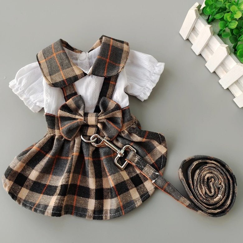 Plaid Dog Dress with Matching Leash – photo 5