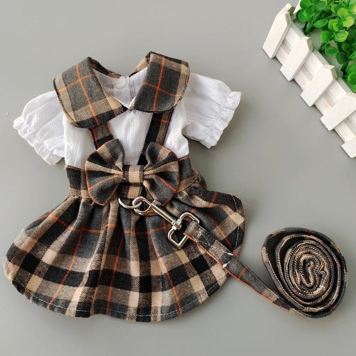 Plaid Dog Dress with Matching Leash – photo 5