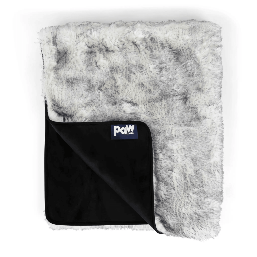 PupProtector Luxe Waterproof Faux Fur Dog Blanket by Paw.com in Arctic Fox, ultra-plush