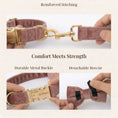 Carica l'immagine nel visualizzatore della galleria, Dusty Pink Velvet Dog Harness And Leash Set Custom Engraved No Pull by DDPaws
