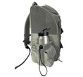 Carica l'immagine nel visualizzatore della galleria, Mr. Peanut's Aspen Series airline-compliant backpack pet carrier in gray fabric with a side water bottle pocket
