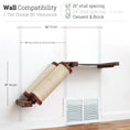 Carica l'immagine nel visualizzatore della galleria, Slanted Cat Scratcher for Wall with rope-wrapped ramp and wooden end caps, wall-mounted cat steps
