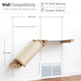 Carica l'immagine nel visualizzatore della galleria, Slanted Cat Scratcher for Wall by Catastrophic Creations; natural wood with a sisal-wrapped ramp, wall-mount design
