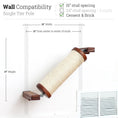 Carica l'immagine nel visualizzatore della galleria, Slanted Cat Scratcher for Wall, wall-mounted ramp with sisal-wrapped cylinder and wood ends by Catastrophic Creations
