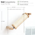 Carica l'immagine nel visualizzatore della galleria, Slanted Cat Scratcher for Wall by Catastrophic Creations; natural wood and sisal rope
