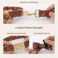 Bild in Galerie-Betrachter laden, Festive Pets Christmas Plaid No Pull Dog Harness Set Collar Leash Personalized Engraved Buckle Tailored Fit by DDPaws
