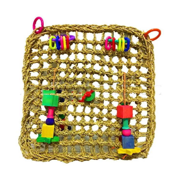 Premium Pure Natural Woven Straw Hanging Parrot Hammock Bed 30cm by Sell My Stuff