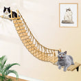 Bild in Galerie-Betrachter laden, Calmbee Cat Wall Shelves Cat Wall Furniture 70" Cat Bridge Wall Mount Cat Perch Wooden Hammock Cat Tree Cat Climber Cat Cloud Shelf Board Cats Bed - from For Animals, With Love
