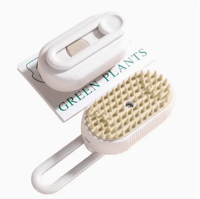 PurePet 3-in-1 Electric Pet Brush De-Shedding Self-Cleaning Black by For Animals, With Love