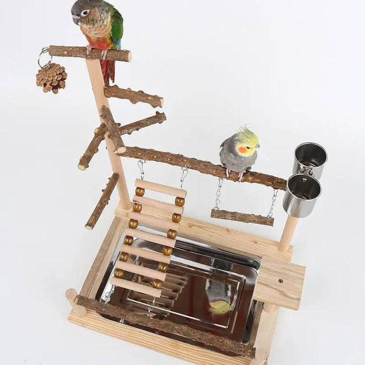 Sichuan Pepper Parrot Climbing Training Platform Natural Solid Wood Frame Set With Size 37 26 45 by Sell My Stuff