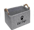 Bild in Galerie-Betrachter laden, Luxury Felt Pet Toy Storage Basket With Wooden Handles For Homes by Nai Pet Store
