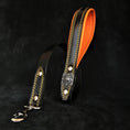 Carica l'immagine nel visualizzatore della galleria, The "Eros" harness Black & Orange - Pet Collars & Harnesses from Bestia Dog Gear
