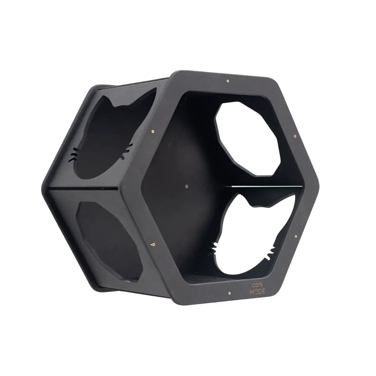 Enjoy The Wood Black Modular Vertical Wall Mount Cat Climbing Shelves by Enjoy The Wood