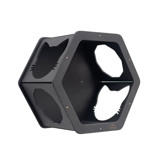 Enjoy The Wood Black Modular Vertical Wall Mount Cat Climbing Shelves by Enjoy The Wood
