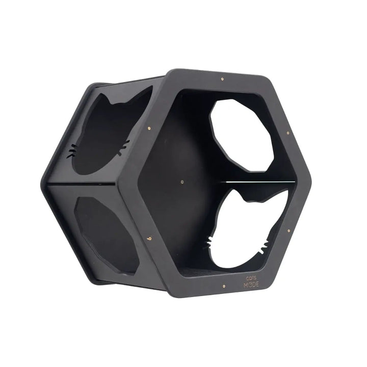 Enjoy The Wood Black Modular Vertical Wall Mount Cat Climbing Shelves by Enjoy The Wood