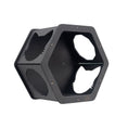 Charger l'image dans la visionneuse de la galerie, Wall Mount Cat Shelves black hexagonal modular unit with cat-shaped openings by Enjoy The Wood B2B

