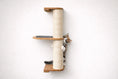 Charger l'image dans la visionneuse de la galerie, Wall-mounted cat climbing pole with sisal rope and wooden platforms
