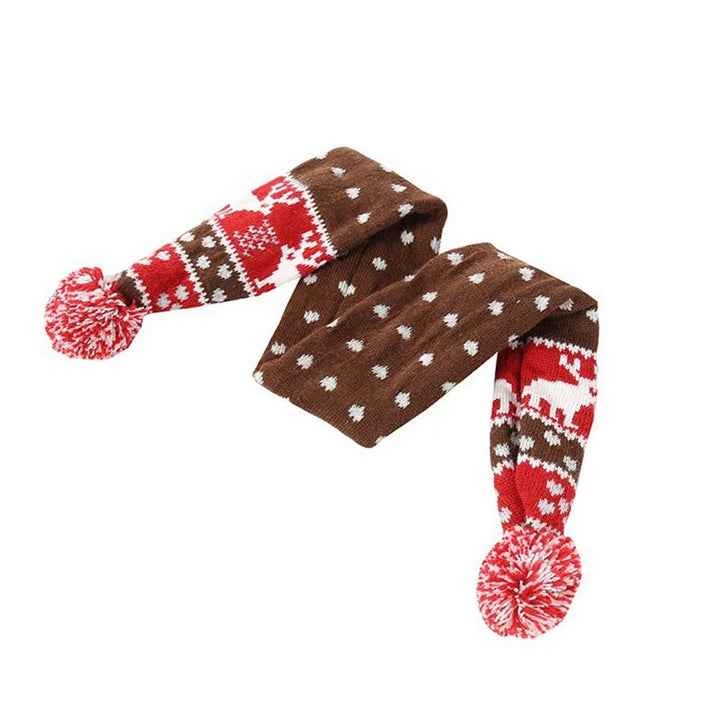 Knit Christmas Dog Scarf with Pom-Poms – photo 5