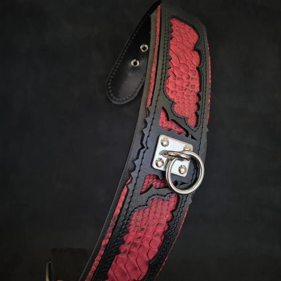 The ''Red Dragon'' collar - Pet Collars & Harnesses from Bestia Dog Gear