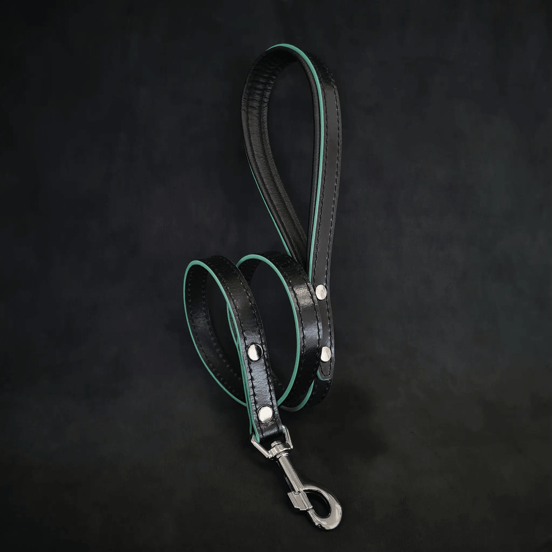 Bestia Ariel black leather dog leash
