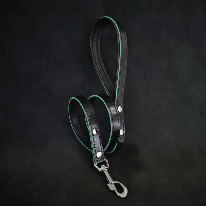 Bestia Ariel black leather dog leash