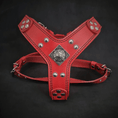 Carica l'immagine nel visualizzatore della galleria, The ''Eros'' harness red Small to Medium Size - Pet Collars & Harnesses from Bestia Dog Gear
