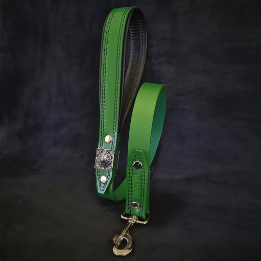 'Eros'' leash GREEN - Pet Leashes from Bestia Dog Gear