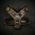 Charger l'image dans la visionneuse de la galerie, The ''Eros'' harness Black & Orange Small to Medium Size - Pet Collars & Harnesses from Bestia Dog Gear
