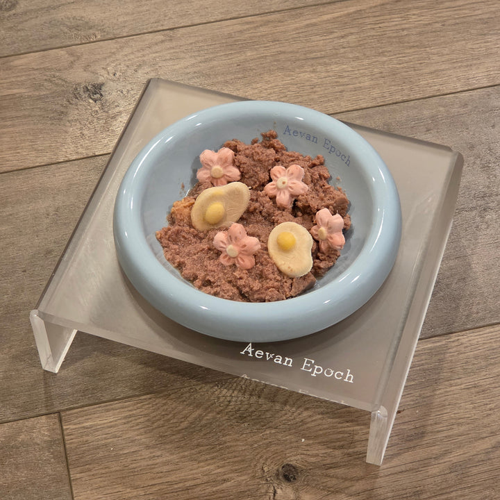 Aevan Epoch Frosted Acrylic Pet Bowl Stand