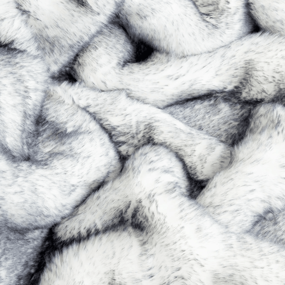 PupProtector Luxe Faux Fur Blanket for dogs, Arctic Fox white-gray faux fur, ultra plush