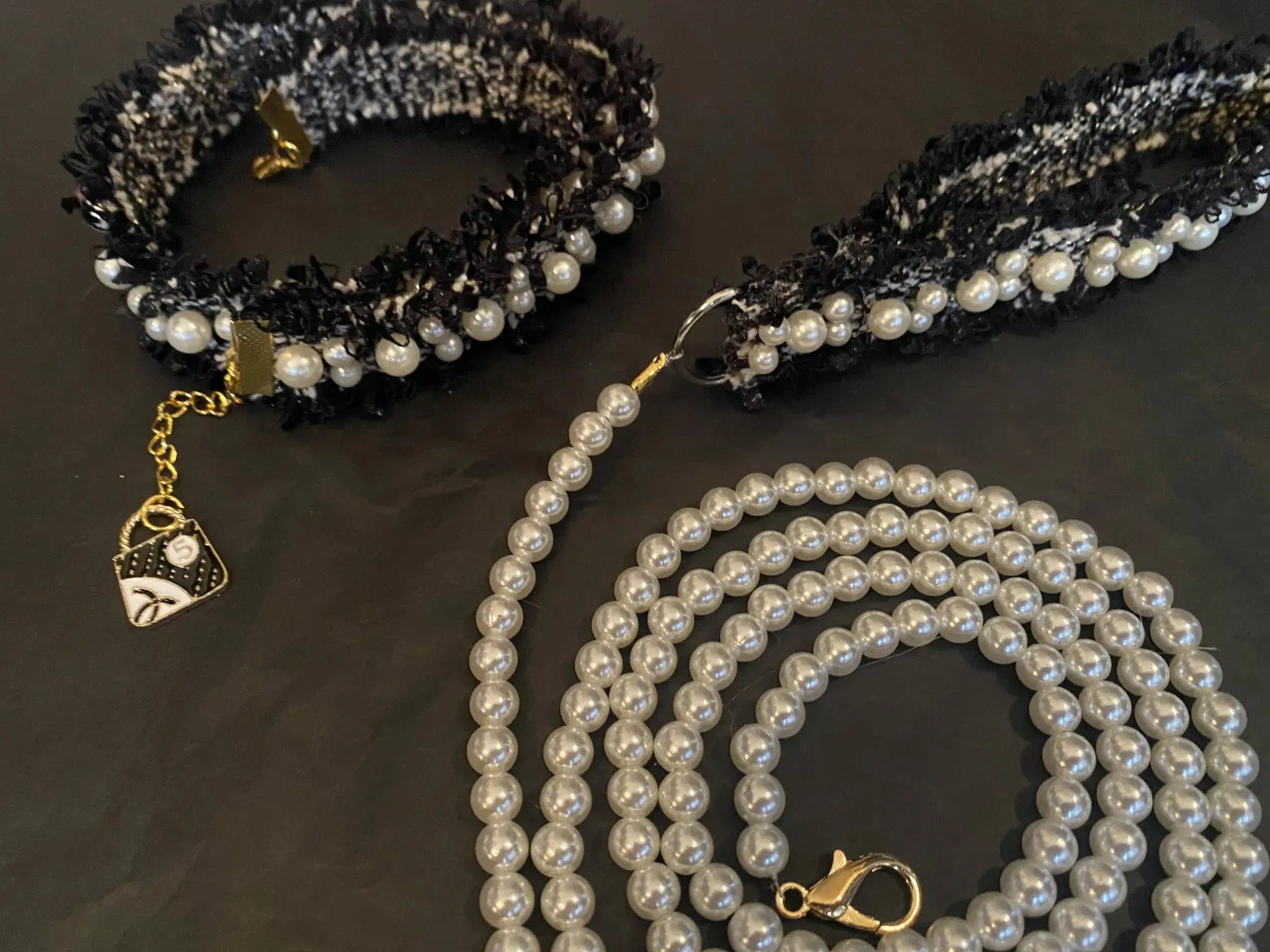 Pearl and Tweed Leash - from Bark Fifth Avenue