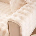 Load image into Gallery viewer, Molly Mutt Couch Cover by topspet, soft plush cream sofa protector
