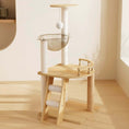 Charger l'image dans la visionneuse de la galerie, 41.3 Inch Cat Tree with Hammock featuring a stylish wooden design and interactive elements for cats.
