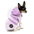Load image into Gallery viewer, DCNY Sport Luxe Hooded Raincoat for dogs in lavender with DoggieCoutureNY logo
