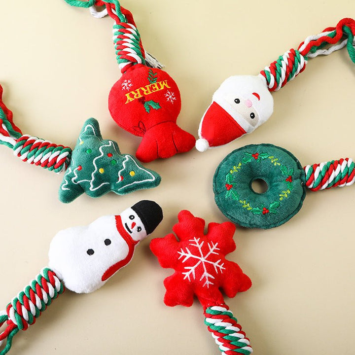 Christmas Rope Plush Dog Toys – photo 3