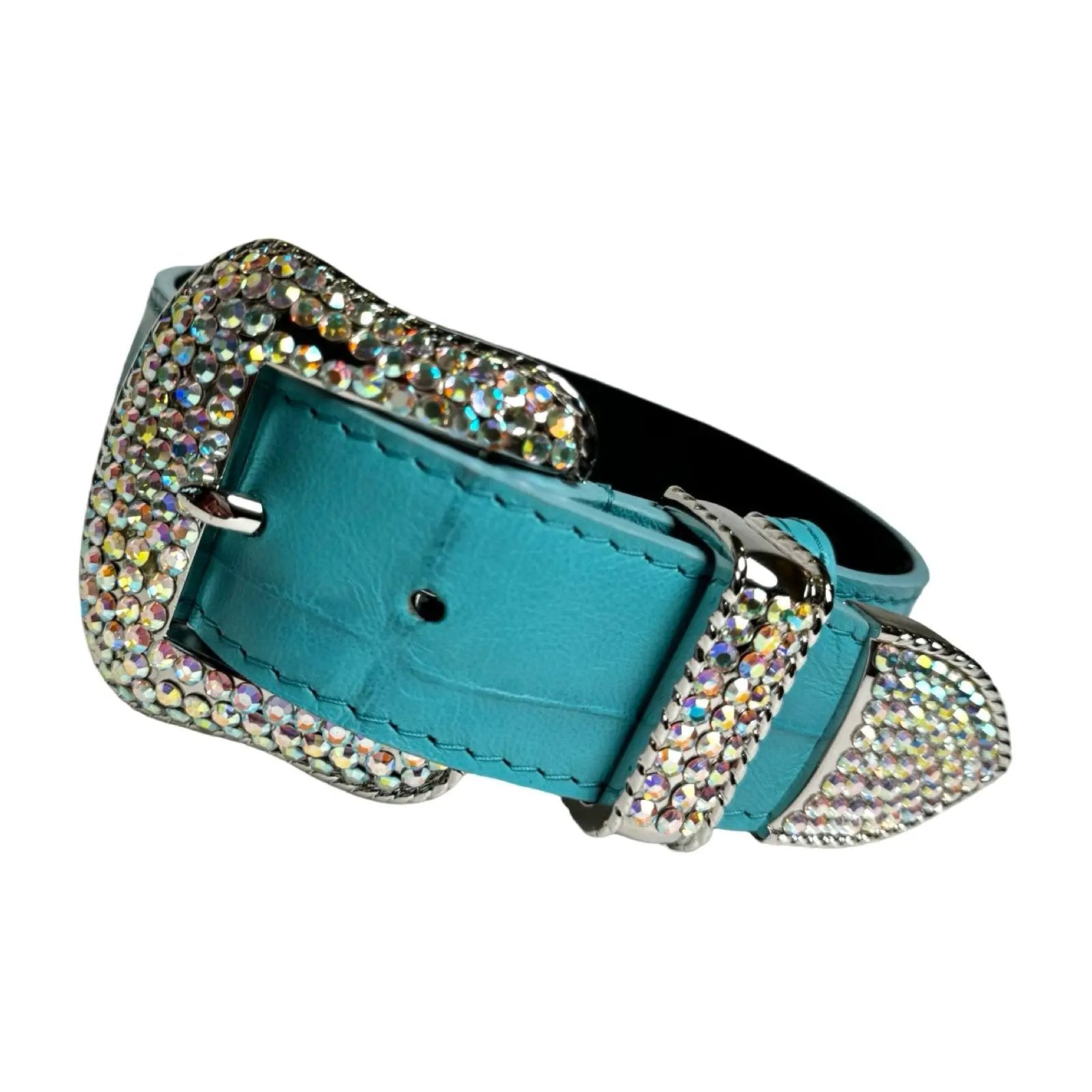 Tiffany Collection Turquoise Embossed Collar by Allysa Payne Beverly Hills