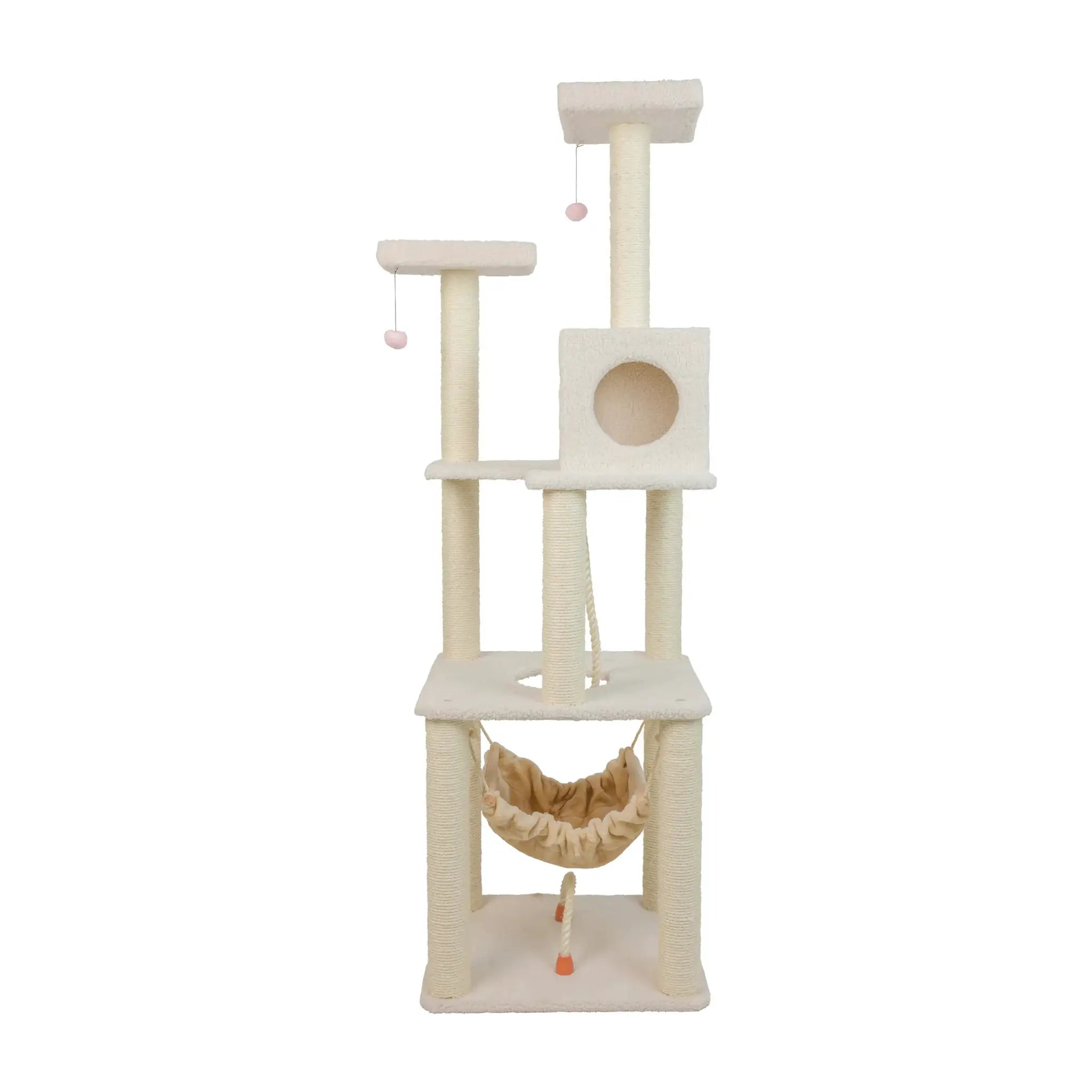 Real Wood B7301 Classic Ivory Cat Tree, 4 Levels With Rope - from Armarkat
